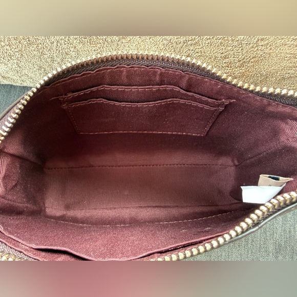 Coach Signature Brown and Red Two Way Wristlet/Handbag - Picture 12 of 14